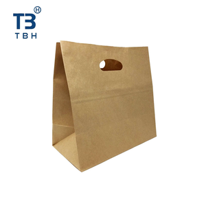 Sac en papier de qualité supérieure avec poignée en D, 280x280x150mm, idéal pour les commerçants, les emballages et les fournisseurs de dropshipping. - Product Image 6