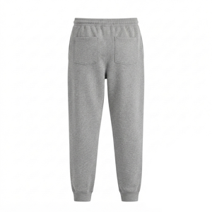 Pantalones Deportivos Personalizados para Hombre, 320 GSM, Algodón y Poliéster, Felpa Gris Jaspeado, Pantalones Deportivos Premium con Logotipo Estampado, OEM ODM - Product Image 2