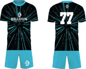 ชุดเสื้อเจอร์ซีย์กีฬาสีเขียวคลาสสิกสำหรับผู้ชาย แบบสั้น ผลิตจากโพลีเอสเตอร์ 100% รุ่นใหม่ล่าสุด ชุดฟุตบอลพร้อมสกรีนโลโก้ตามสั่ง - Product Image 1
