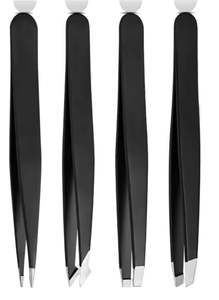 แหนบคิ้วคุณภาพสูง สีสันสวยงาม อุปกรณ์แต่งหน้า กำจัดขน แหนบคิ้วปลายเฉียง สแตนเลส - Product Image 4