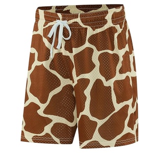 Shorts en maille pour hommes, personnalisables avec logo, double couche, doublure, impression intégrale par sublimation, vierges, pour l'été - Product Image 2