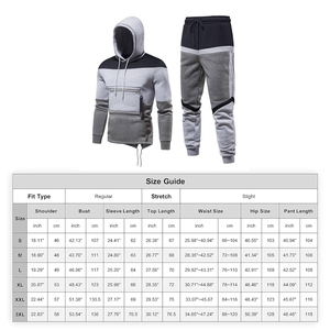 Survêtements décontractés pour hommes gris et noirs, taille XL, en molleton, pour l'hiver, avec pantalon à taille élastique, ensembles de survêtements 2 pièces - Product Image 4