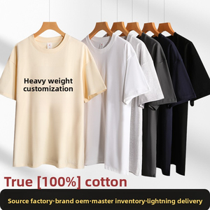 เสื้อยืดแขนสั้นพิมพ์โลโก้ตามสั่ง ลายตัวอักษรลำลอง ผ้าเปล่า 220 กรัม ผ้าฝ้ายออร์แกนิค 100% ระบายอากาศได้ดี ทรงปกติ - Product Image 5