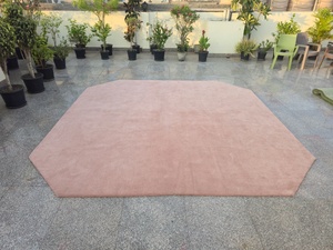 Modern <b>Abstract</b> Irregular Shape Hand Tufted 100% Wool Area Rug | Custom Designer Handmade Carpet Supplier - Product Image 5