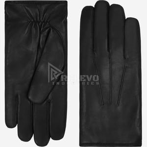 Gants de travail en cuir robustes, résistants à l'abrasion, en cuir de vachette, équipement de sécurité pour les mains, paume en cuir renforcé, gants de travail avec logo personnalisé - Product Image 4