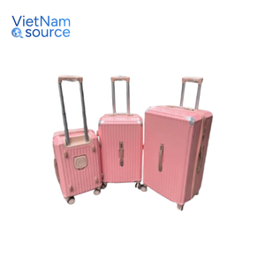 Ensemble de bagages rose élégant de 3 pièces, collection de voyage Hardshell durable, valises à poignée, approvisionnement direct d'usine au Vietnam - Product Image 1