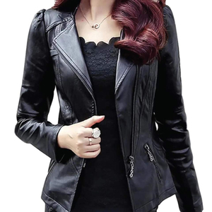 <b>Women</b> <b>Leather</b> Jacket <b>Women</b> Fashion Motorcycles <b>Women</b> <b>Leather</b> Jacket Zipper Ladies <b>Leather</b> Jacket Ladies <b>Top</b> Trend - Product Image 4