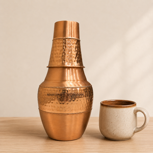 เหยือกน้ำทองแดงพรีเมี่ยม (ทองแดงบริสุทธิ์ที่ผ่านการรับรอง) - Product Image 1
