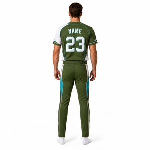 Conjunto de Uniforme de Béisbol al por Mayor, Personalizado para Hombre, Jersey y Pantalones Sublimados, Ropa Deportiva con Botones Completos, Proveedor de Marca Privada - Product Image 2