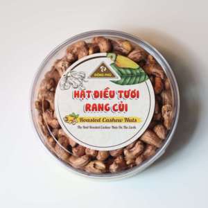 Noix de cajou grillées non décortiquées de qualité supérieure biologique du Vietnam W240, beurrées et salées, en boîte ronde de 500 g - Fabriquées directement dans l'usine du Vietnam - Product Image 3