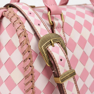 Nuevo Modelo 2026, Moderno, Color Blanco, Patrón a Cuadros de Diamantes, 100% Cuero Genuino, Deportivo, Resistente al Agua, Mini Speedy - Product Image 3