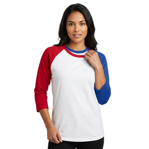 เสื้อยืดเบสบอลแขนยาวผ้าโพลีเอสเตอร์แห้งเร็ว - Product Image 2
