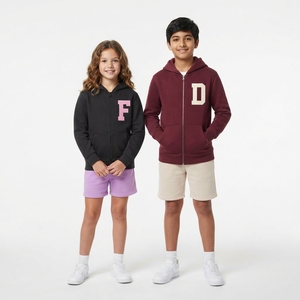 Veste polaire à deux tons pour enfants, garçons et filles, sweat-shirt chaud à capuche, doux et confortable, vêtements d'hiver décontractés - Product Image 3