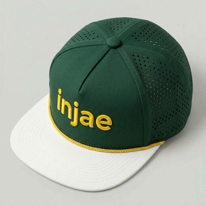 Gorra de golf snapback personalizada de 5 paneles con visera plana, bordado plano, corona estructurada, OEM ODM, proveedor de gorras con MOQ bajo - Product Image 2