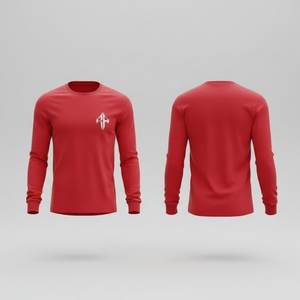 Camiseta de Manga Larga para Hombre 2026 de Alta Calidad, Cuello Redondo, 100% Algodón, Estilo Oversize Personalizado, Casual, RIVIAN ATLANTIC - Product Image 1