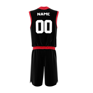 Uniforme de Baloncesto Sublimado Personalizado Profesional, Conjunto Unisex Transpirable de Malla de Secado Rápido con Cuello en V y Estampado de Llamas, Ropa Deportiva - Product Image 2