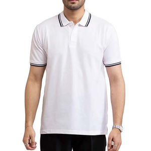 เสื้อโปโลผู้ชายลำลองทรงเข้ารูป ผ้าฝ้ายยืดหยุ่น ระบายอากาศได้ดี สกรีนโลโก้ได้ แฟชั่นฤดูร้อน คุณภาพสูง สไตล์อเมริกัน - Product Image 4