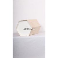 Poubelle en carton ouverte faite à la main en Inde, motif géométrique imprimé, écologique, rectangulaire, avec couvercle roulant, pour intérieur/extérieur