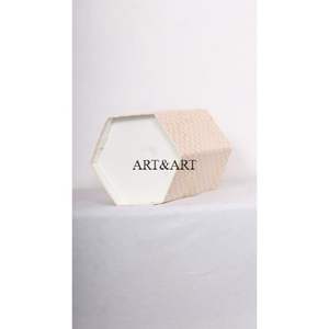 Cubo de Basura de Madera Hecho a Mano en India con Tapa Abierta, Patrón Geométrico, Ecológico, Rectangular, con Tapa Enrollable, para Uso en Interiores/Exteriores, Regalo para el Hogar - Product Image 5