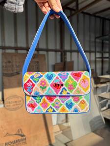 Bolso de hombro con solapa de estrella de mar y caballito de mar con cuentas para mujer, ideal para vacaciones - Product Image 4