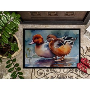 Felpudo de pato pelirrojo antideslizante lavable pila baja 24H X 36W alfombra de entrada para interiores y exteriores alfombrilla para puerta delantera - Product Image 3