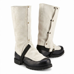 Protection de jambes de soudeur en cuir de vachette pleine fleur sur mesure, résistante au feu et imperméable, certifiée CE, 500-1000°C - Product Image 3