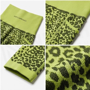 Leggings taille haute imprimé léopard, longueur intégrale, avec effet froncé aux fesses, en Spandex et Polyester, extensibles dans les quatre sens, pour le yoga - Product Image 4
