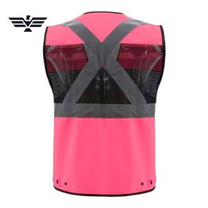 Vêtements de travail haute visibilité pour hommes sur mesure, grande taille, polyester, impression sérigraphique - Product Image 6