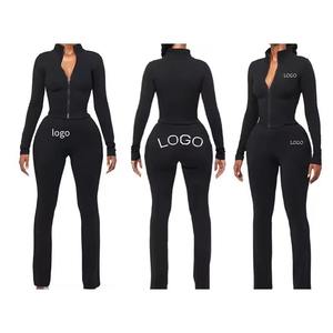 Conjuntos Deportivos para Mujer, 2 Piezas, Top Deportivo con Cuello Halter y Detalle Cruzado, Shorts para Ejercicio, Gimnasio, Yoga, Conjuntos de Fitness al por Mayor para Hombre - Product Image 3