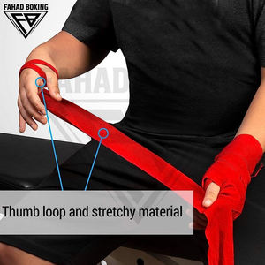 Buen Proveedor de Vendas de Mano para Boxeo para Niños, Color Rojo 4.0, Elásticas, Duraderas, de Algodón, Accesorios de Entrenamiento de Boxeo - Product Image 5