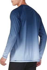 <b>Men's</b> Long Sleeve <b>Compression</b> Rash Guard <b>Shirt</b> with UPF50+ Breathable Fabric <b>for</b> Outdoor Activities - Product Image 3