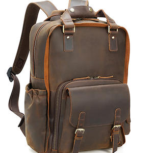 Mochilas personalizadas de diseño para portátiles, de cuero PU, para la escuela, negocios, deportes, viajes, mochila de cuero para hombre - Product Image 4