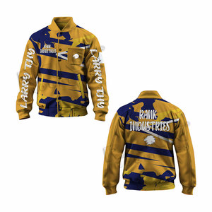 Solid Color Letterman Jacket <b>Covered</b> <b>Button</b> Letterman Winter Jacket Casual Wear Men Letterman Jackets - Product Image 4