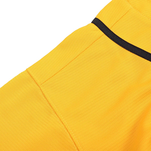 Camiseta de Béisbol Amarilla de Manga Corta con Cuello en V y Botones, Unisex, Absorbente de Humedad, Ropa Deportiva de Poliéster, Talla Adulto S - Product Image 5