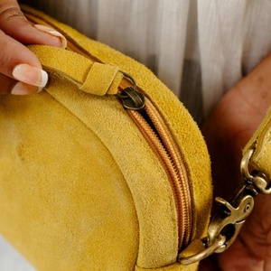 Haute qualité en cuir véritable 100% cuir suédé naturel à la main dames filles sac à bandoulière sac à main femmes sac - Product Image 4