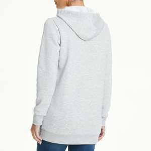 High Quality <b>Women</b> Winter <b>Long</b> <b>Hoodie</b> Custom Printing 100% Cotton Fleece Low MOQ Wholesale <b>Women</b> <b>Hoodie</b> - Product Image 4