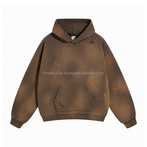 เสื้อฮู้ดดี้ผ้าฟลีซโพลีเอสเตอร์ยูนิเซ็กซ์สไตล์วินเทจแบบขายส่ง ล้างสีแบบแอซิดวอช มีกระเป๋า เหมาะสำหรับฤดูหนาว สามารถสั่งทำโลโก้ด้านหน้าและขนาดได้ - Product Image 6