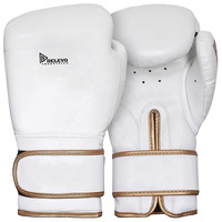 Guantes de Boxeo de Entrenamiento de Alta Calidad, 10oz-16oz, Cuero, Logotipo OEM Rojo Personalizado, Cierre de Gancho y Bucle, Impresión Digital
