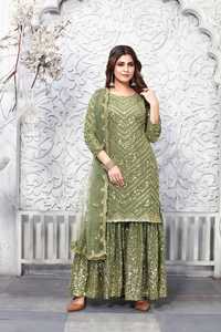 Nouvelle robe longue en georgette de style indien et pakistanais, design exclusif pour les occasions spéciales, robe Anarkali avec de riches broderies - Product Image 5