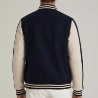 Veste d'hiver personnalisée pour homme, brodée, coupe-vent, respirante, rembourrée en polaire, avec patchs logo et style baseball