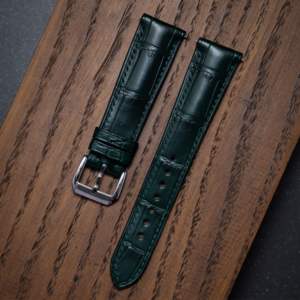 Bracelet de montre en peau d'alligator de qualité supérieure, multicolore, avec logo personnalisé, taille et longueur ajustables, motif naturel, pièce de rechange de luxe pour montre - Product Image 2