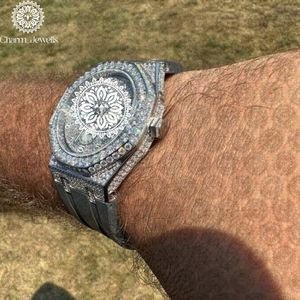 Reloj de Lujo Charm Jewells para Hombre, de Acero Inoxidable, Esfera de 40 mm, Cristal, Correa de 20 cm, Movimiento Mecánico, Fecha Automática, Botón de Fecha - Product Image 3
