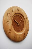 Horloge murale vintage en bois à quartz avec affichage à aiguilles, design Art Déco classique pour mariage et retraite