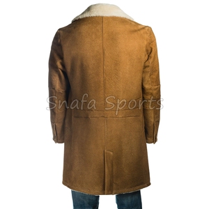 Men's Sheepskin Leather <b>Shearling</b> <b>Bomber</b> <b>Jacket</b> 2026 New Style Collar Fur With Warm Filling Leather <b>Jackets</b> - Product Image 4