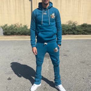 Conjunto Deportivo Personalizado para Hombre, Estilo Urbano de Invierno, 100% Algodón, Tallas Grandes, Pantalones Cargo con Bordado, Sudadera con Capucha y Pantalones Jogger Acampanados - Product Image 4