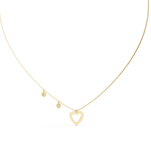 จี้เพชรทรงหัวใจเพาะเลี้ยงในห้องปฏิบัติการ สร้อยคอทองคำแท้ 14K 18K ประดับเพชรแบบลอย DEF VVS เครื่องประดับชั้นดีสำหรับผู้หญิง - Product Image 5