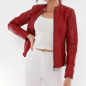 Chaqueta de Cuero para Mujer, Nueva Moda de Invierno, Ropa Exterior Informal, Suave, Cálida, Elegante, de Color Sólido, Resistente al Viento y Transpirable - Product Image 3
