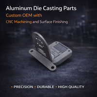 Pièces moulées sous pression en aluminium, OEM personnalisé avec finition de surface usinée CNC, couleur et taille sur mesure pour usage industriel, fabriqué à Taïwan