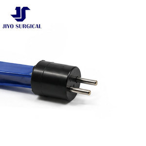 Pince bipolaire de bijoutier 4 pouces droite, pointes fines antiadhésives de 0,4 mm, manche plat isolé, instrument chirurgical réutilisable - Product Image 2