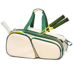 Sac de tennis et de pickleball unisexe – Sac de transport matelassé en nylon imperméable avec fermeture éclair et logo personnalisé - Product Image 2